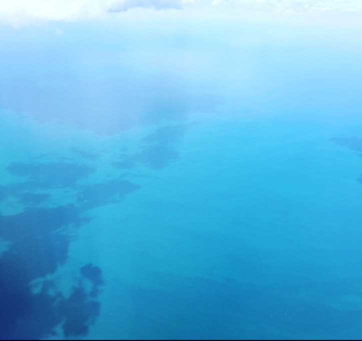 Flying above Lake Michigan