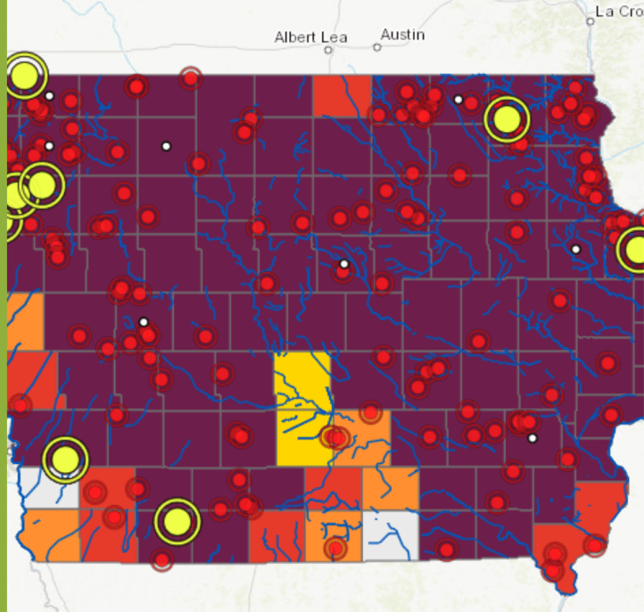 Illegal factory farm manure dumping, cancer, Iowa